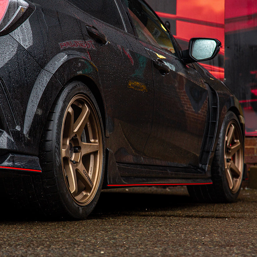 Enkei T6R 18x9.5 ET45 Bronze Wheels Continental Sport Contact 7 265/35/18 Tyre (Set of 4) Honda Civic Type R FK8