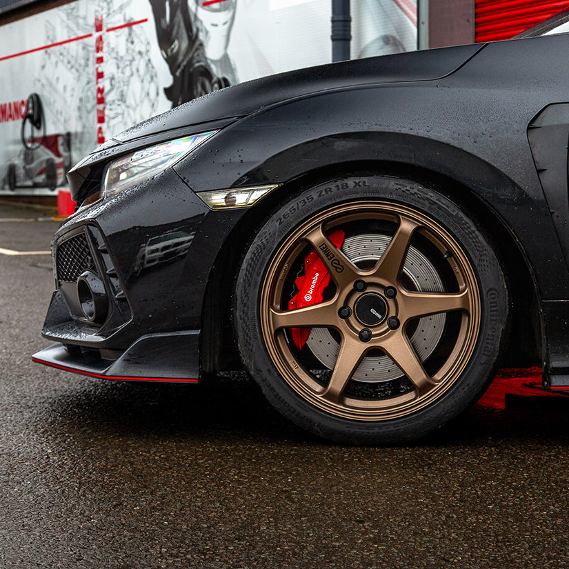 Enkei T6R 18x9.5 ET45 Bronze Wheels Continental Sport Contact 7 265/35/18 Tyre (Set of 4) Honda Civic Type R FK8