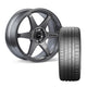 Enkei T6R 18x9.5 ET45 Gunmetal Grey Wheels Continental Sport Contact 7 265/35/18 Tyre (Set of 4) Honda Civic Type R FK8