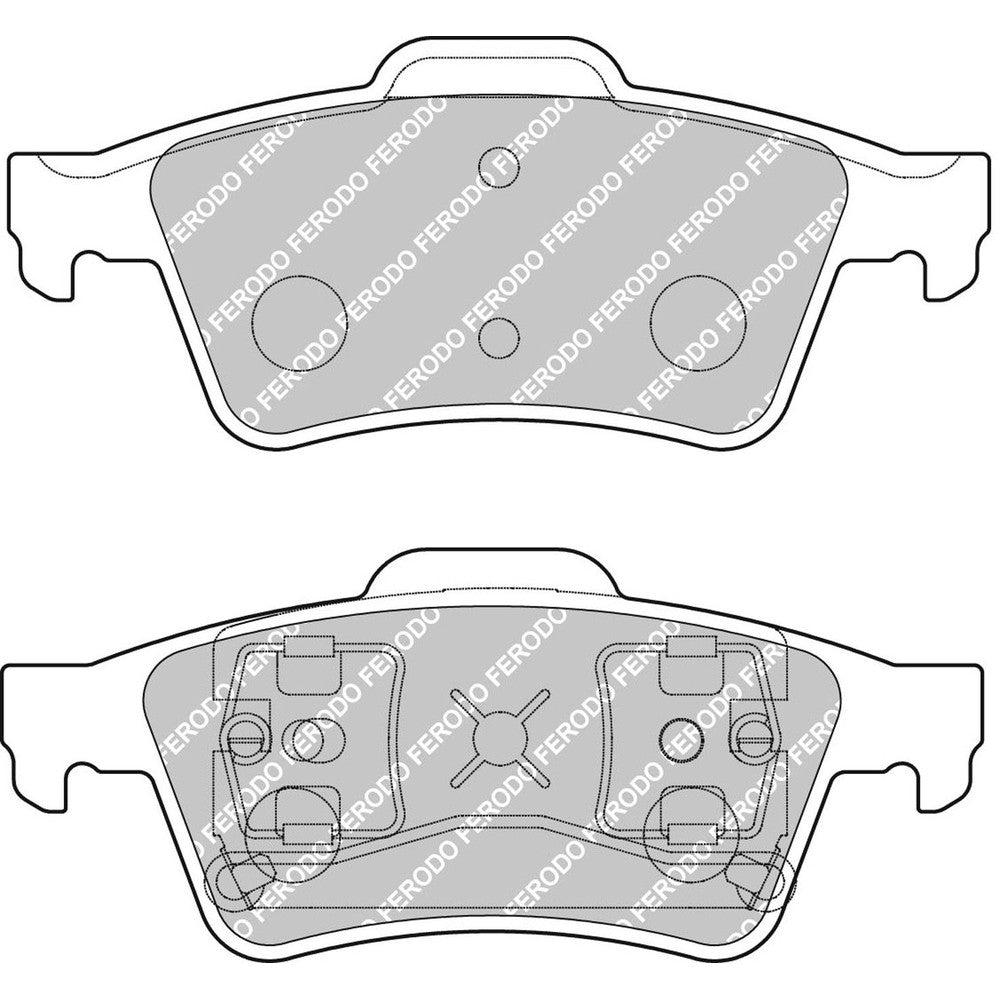 Ferodo DS2500 Brake Pads 123.1mm x 52mm FCP1540H - Rear