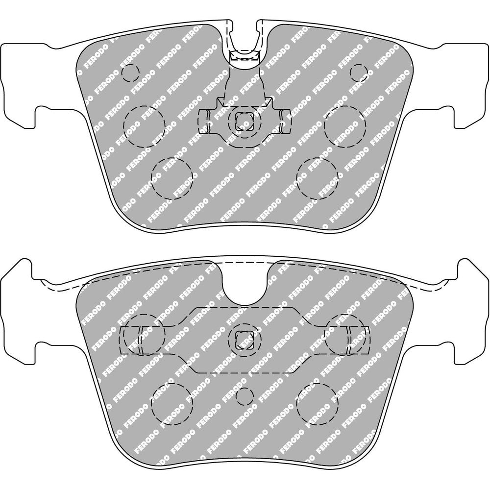 Ferodo DS2500 Brake Pads 141.3mm x 61.6mm FCP4413H - Rear