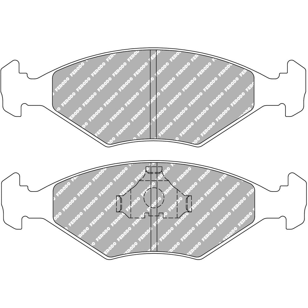 Ferodo DS1.11 Brake Pads 151.5mm x 49.3mm FCP519W - Front