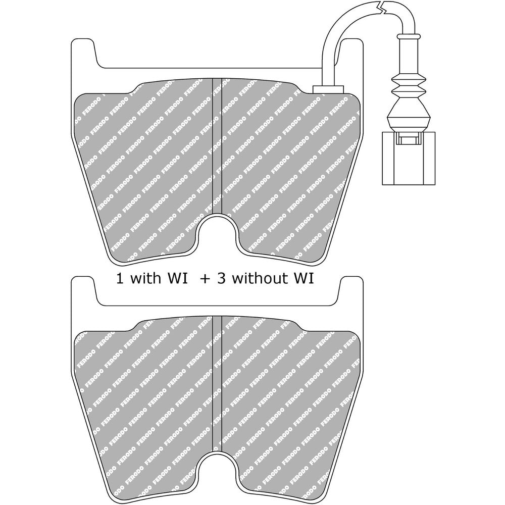 Ferodo DS Performance Brake Pads 95.4mm x 74.3mm FDS5023 - Front