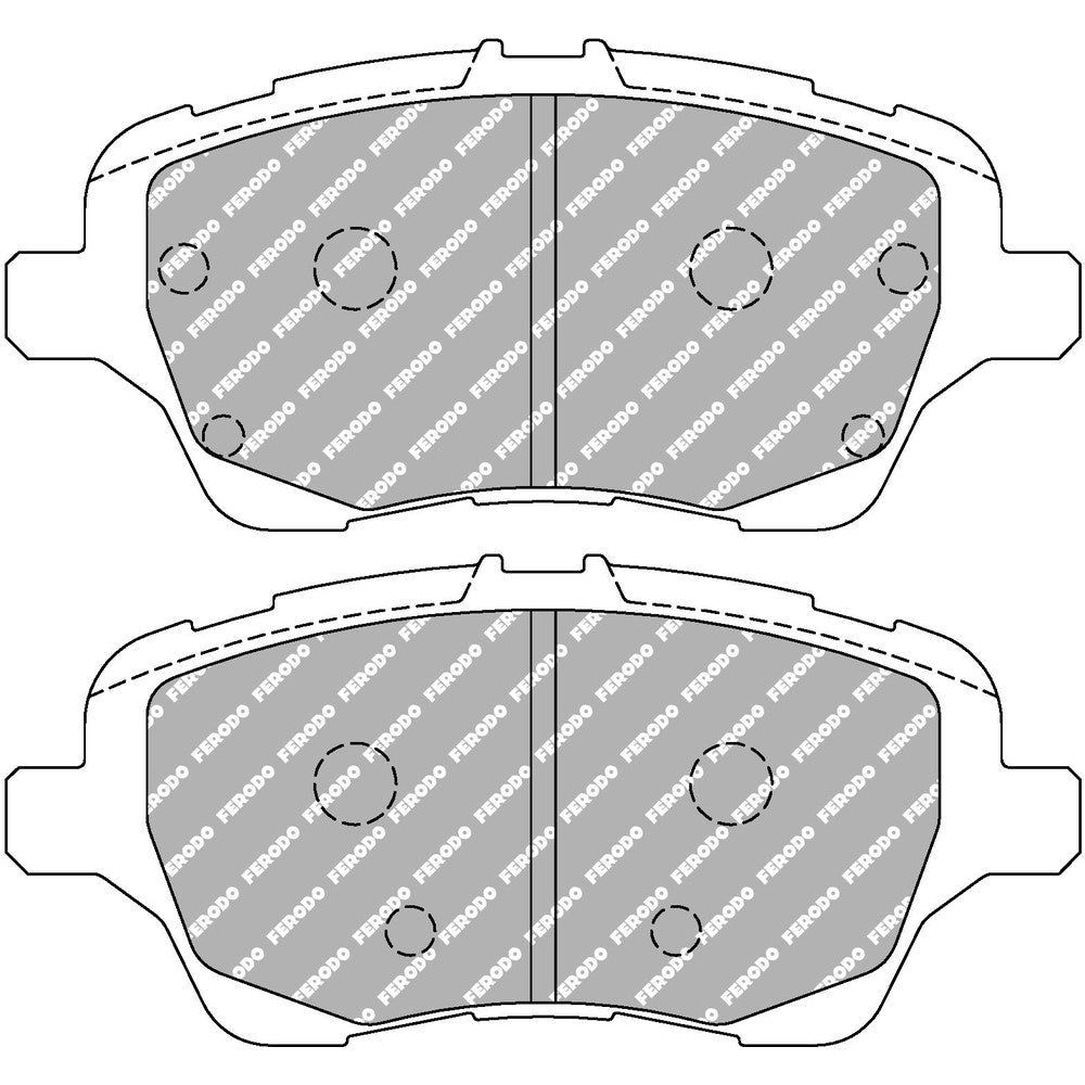 Ferodo DS2500 Brake Pads 131.8mm x 60.5mm FCP4612H - Front