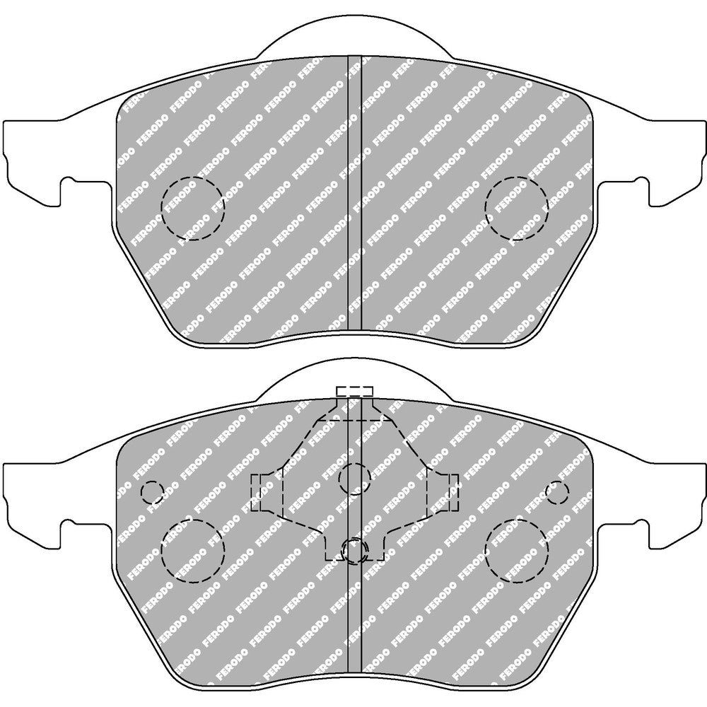 Ferodo DS1.11 Brake Pads 156.5mm x 75mm FCP590W - Front