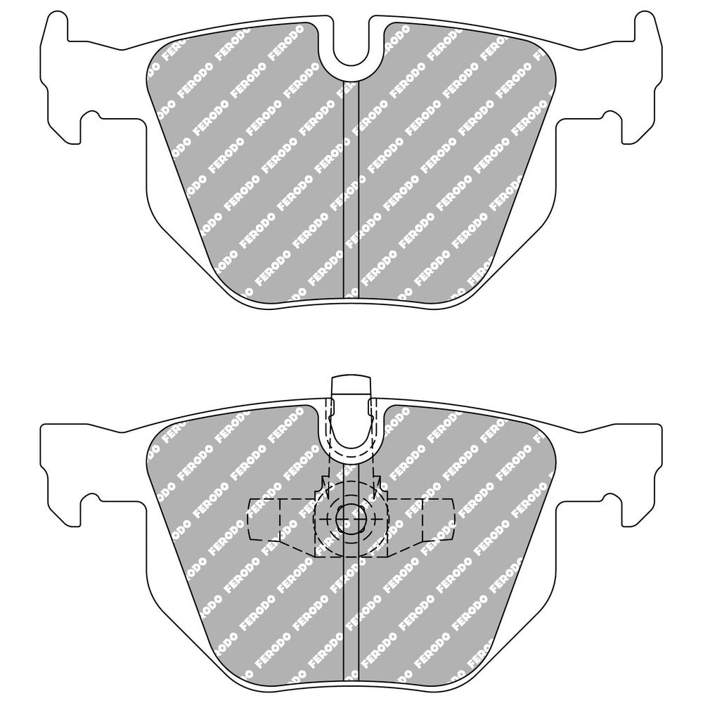Ferodo DS Performance Brake Pads 123.2mm x 57.9mm FDS1808 - Rear