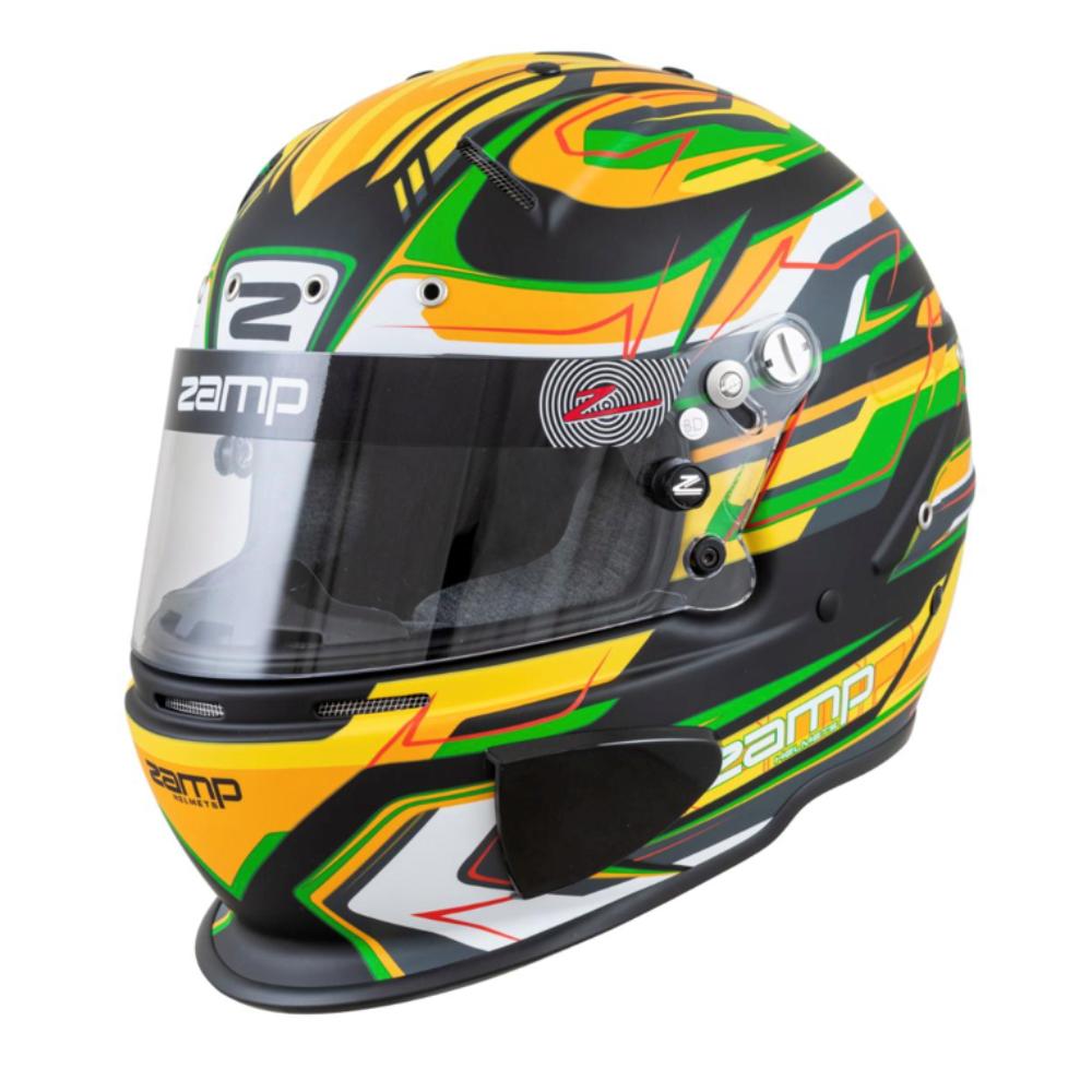 Zamp RZ 70E Switch Helmet FIA 8859-2015/Snell SA-2020 - Green / Black / Yellow