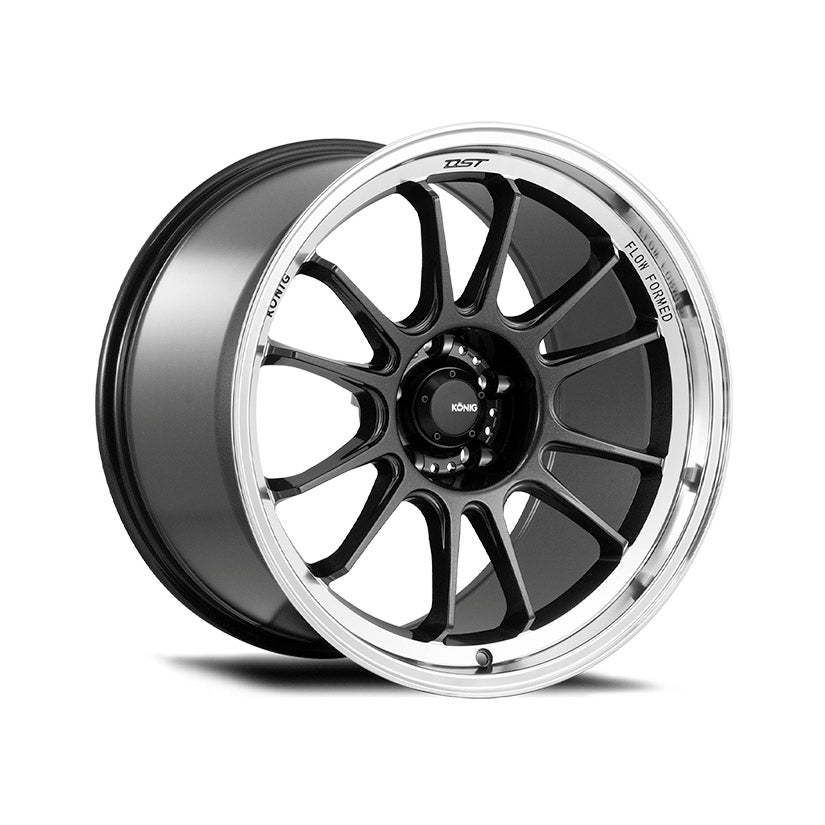 Konig Hypergram Alloy Wheel 18x9.5 ET25 5x114.3 Metallic Carbon With Machined Lip 73.1mm CB
