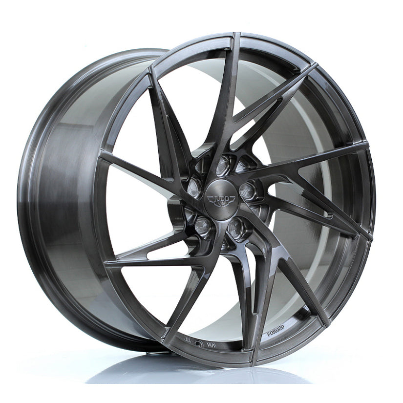 JUDD Model Two Forged Alloy Wheel 20x10.5 ET20 TO 45 5x112 Hand Brushed Titanium 72.6mm CB