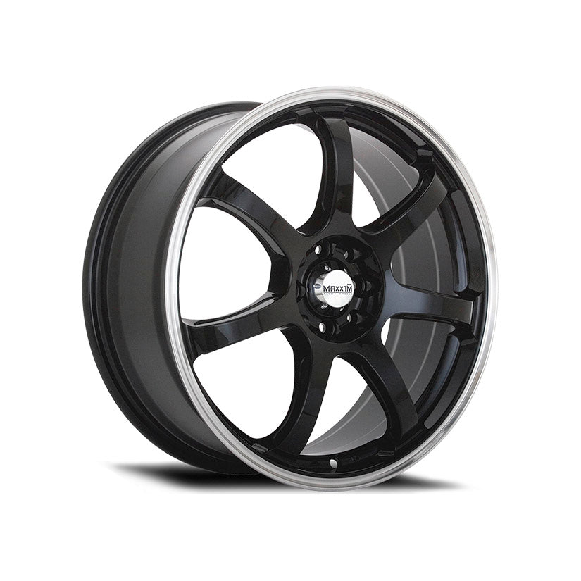 Maxxim Knight Alloy Wheel 17x7 ET40 4x100, 4x114.3 Gloss Black 73.1mm CB