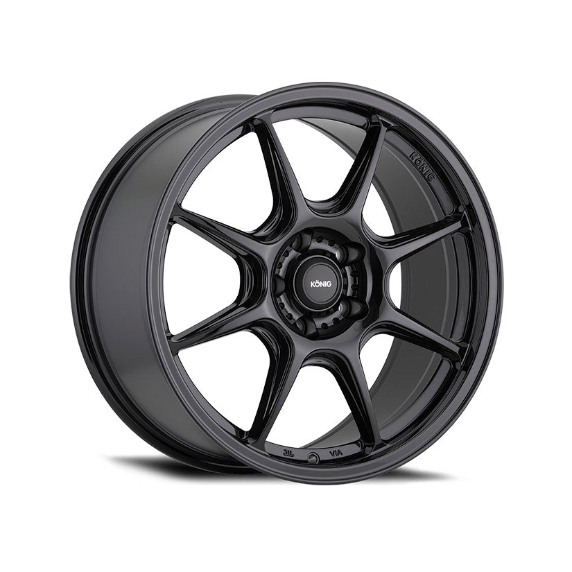 Konig Lockout Alloy Wheel 17x8 ET43 5x112 Gloss Black 66.6mm CB