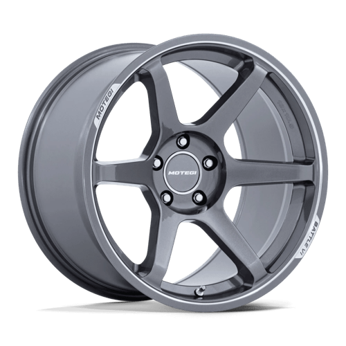 Motegi MR160 BATTLE VI Alloy Wheel 18x10.5 ET25 5x114 Gloss Gunzilla With Machined Lip 72.56mm CB