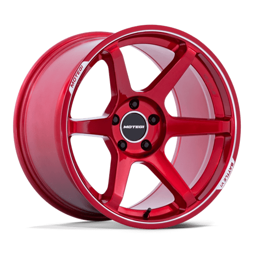 Motegi MR160 BATTLE VI Alloy Wheel 18x9.5 ET25 5x114 Cherry Red Metallic With Mch Lip 72.56mm CB