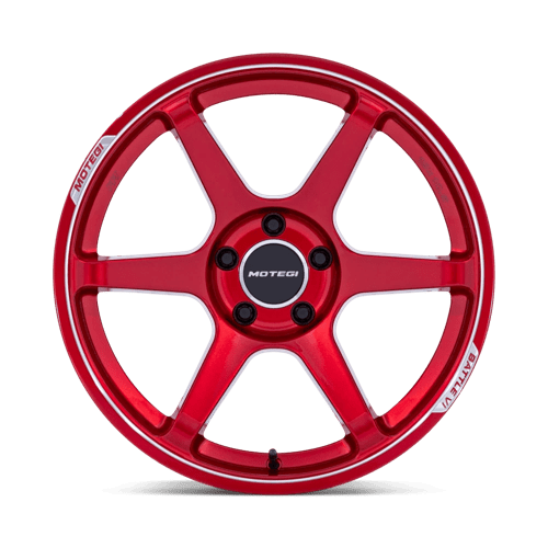 Motegi MR160 BATTLE VI Alloy Wheel 18x8.5 ET35 5x114 Cherry Red Metallic With Mch Lip 72.56mm CB