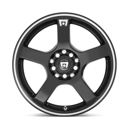 Motegi MR116 FS5 Alloy Wheel 15x6.5 ET40 4x100/4x114 Gloss Black With Machined Flange 72.56mm CB
