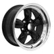 Team Dynamics Pro Classic Ford Mustang Alloy Wheel 15x7 ET-5 5x114.3 Black Polished 73.1mm CB