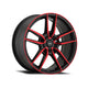 Konig Myth Alloy Wheel 17x8 ET43 5x114.3 Gloss Black With Red Tinted Clearcoat 73.1mm CB