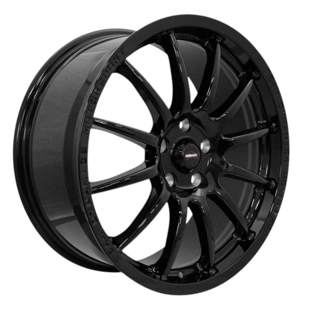 Team Dynamics Pro Race 1.2 Alloy Wheel 15x7 ET25 4x100 Gloss Black 73.1mm CB