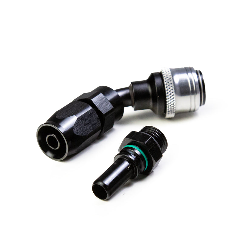 Tegiwa AN6-AN10 Standard and PTFE 0-90 Degree Quick Release Hose Fitting Set Female - ORB Male