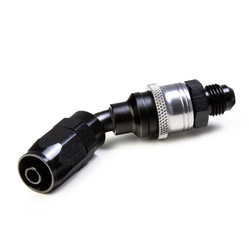 Tegiwa AN6-AN10 Standard and PTFE 0-90 Degree Quick Release Hose Fitting Set Female - AN Male