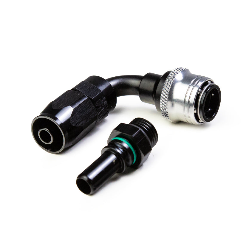 Tegiwa AN6-AN10 Standard and PTFE 0-90 Degree Quick Release Hose Fitting Set Female - ORB Male