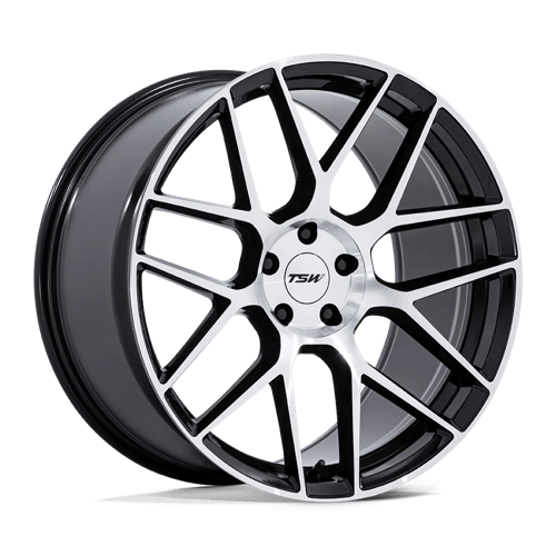 TSW TW002 LASARTHE Alloy Wheel 20x9 ET20 5x112 Gloss Black Machined 66.56mm CB