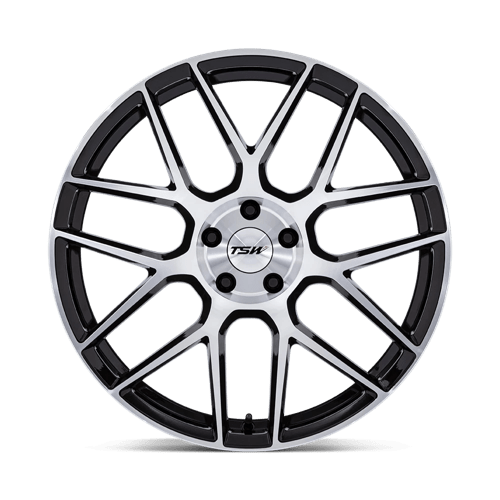 TSW TW002 LASARTHE Alloy Wheel 18x9.5 ET22 5x112 Gloss Black Machined 66.56mm CB