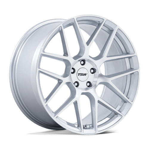 TSW TW002 LASARTHE Alloy Wheel 20x9 ET27 5x112 Gloss Silver Machined 66.56mm CB