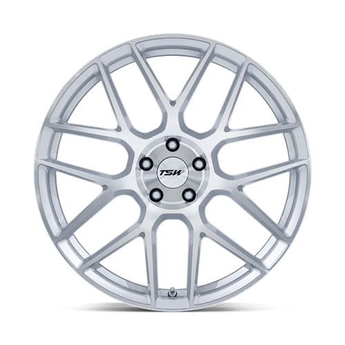 TSW TW002 LASARTHE Alloy Wheel 20x9 ET45 5x112 Gloss Silver Machined 66.56mm CB