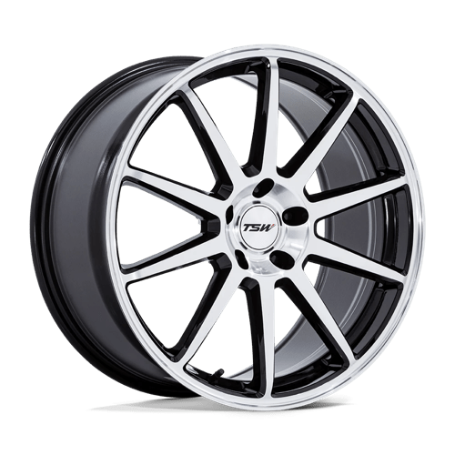 TSW TW004 CANARD Alloy Wheel 20x9 ET20 5x112 Gloss Black With Machined Face 66.56mm CB