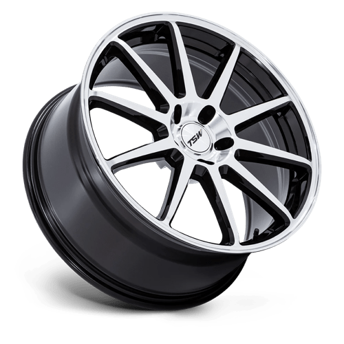 TSW TW004 CANARD Alloy Wheel 20x10.5 ET30 5x112 Gloss Black With Machined Face 66.56mm CB