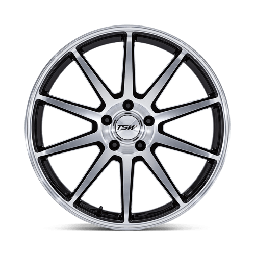 TSW TW004 CANARD Alloy Wheel 20x9 ET27 5x112 Gloss Black With Machined Face 66.56mm CB