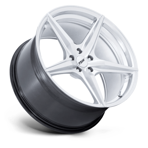 TSW TW007 ESPRIT Alloy Wheel 18x8.5 ET38 5x100 Hyper Silver With Machined Face 72.56mm CB