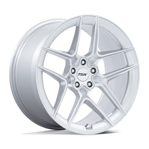 TSW TW008 SLIPSTREAM Alloy Wheel 19x8.5 ET25 5x120 Gloss Silver With Machined Face 74.1mm CB