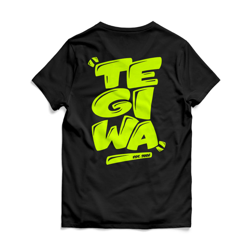 Tegiwa Stacked Logo T-Shirt Black