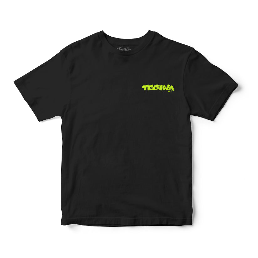 Tegiwa Stacked Logo T-Shirt Black