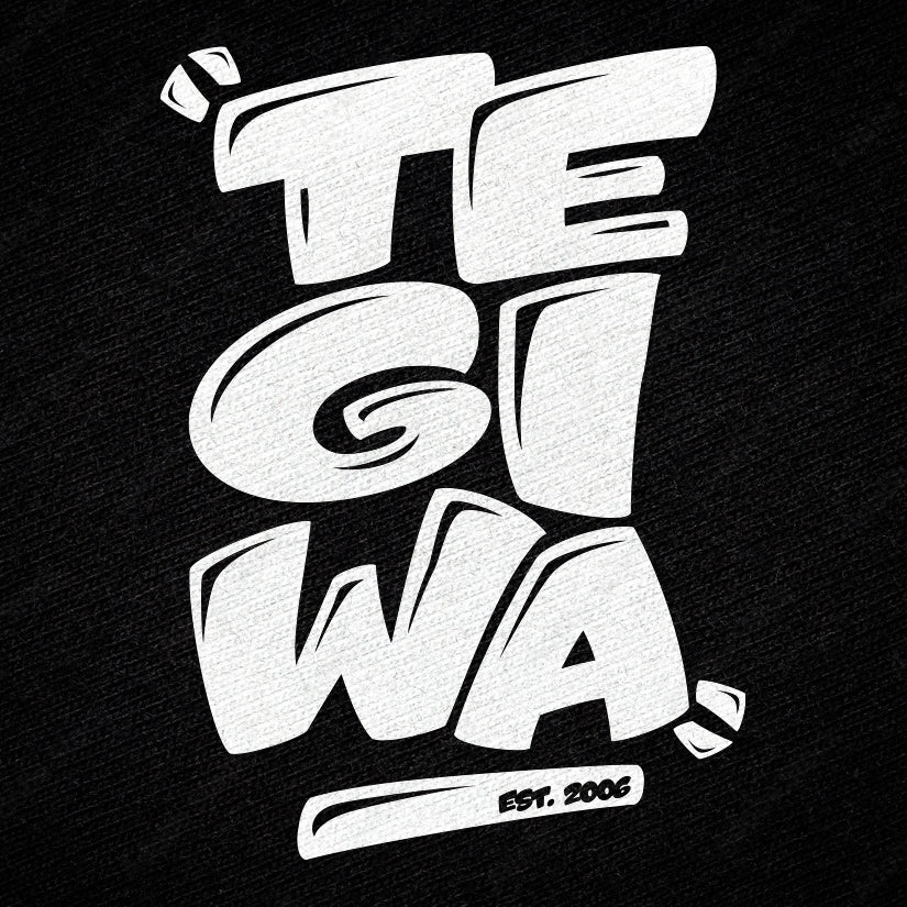 Tegiwa Stacked Logo T-Shirt Black