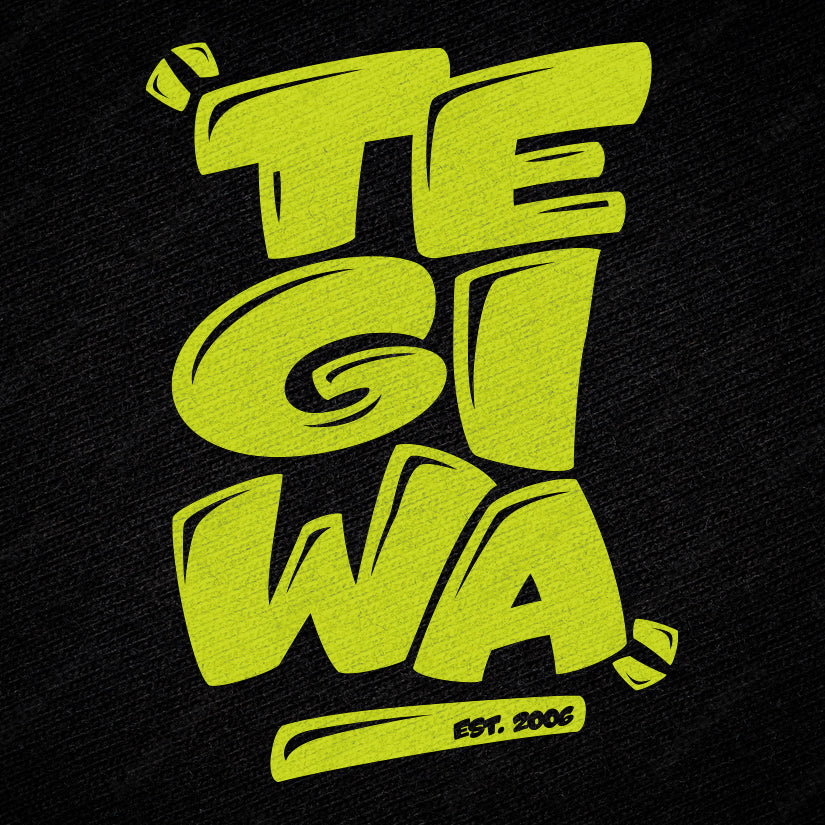Tegiwa Stacked Logo T-Shirt Black