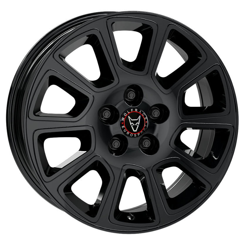 Wolfrace Eurosport TUV Transporter 2 Alloy Wheel 16x6.5 ET66 5x130 Diamond Black 89.1mm CB