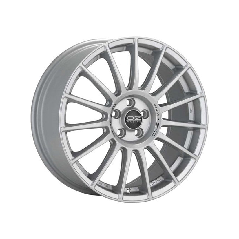 OZ Sport Superturismo LM Alloy Wheel 18x7.5 ET50 5x112 Matt Race Silver Black Lettering 75mm CB