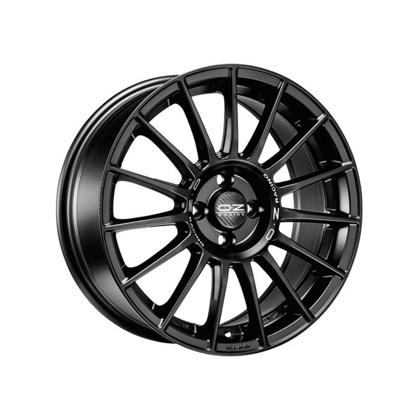 OZ Sport Superturismo LM Alloy Wheel 18x8 ET50 5x120 Matt Black Silver Lettering 64.06mm CB