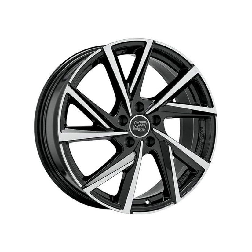 MSW All Season 80-5 Alloy Wheel 18x8 ET39 5x112 Gloss Black Full Polished 66.6mm CB