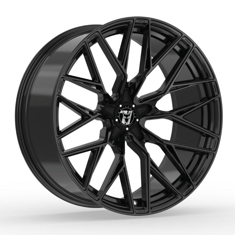 Wolfrace 71 Wolfsburg GTR Alloy Wheel 20x8.5 ET36 5x112 Gloss Raven Black 110mm CB