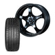 WedsSport RN-05M 18x9.5 ET36 Gloss Black Wheel Falken FK520 265/35/18 Tyre (Set of 4) Honda Civic Type R FK8