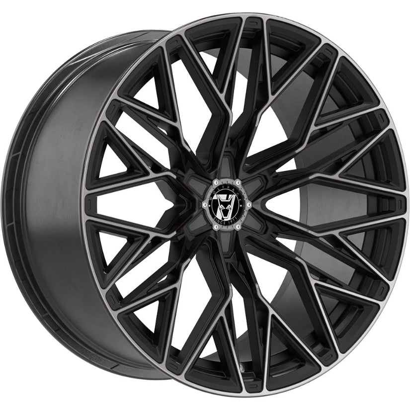 Wolfrace 71 Wolfsburg GT6 Alloy Wheel 20x8.5 ET45 6x130 Gloss Raven Black Polished 84.1mm CB
