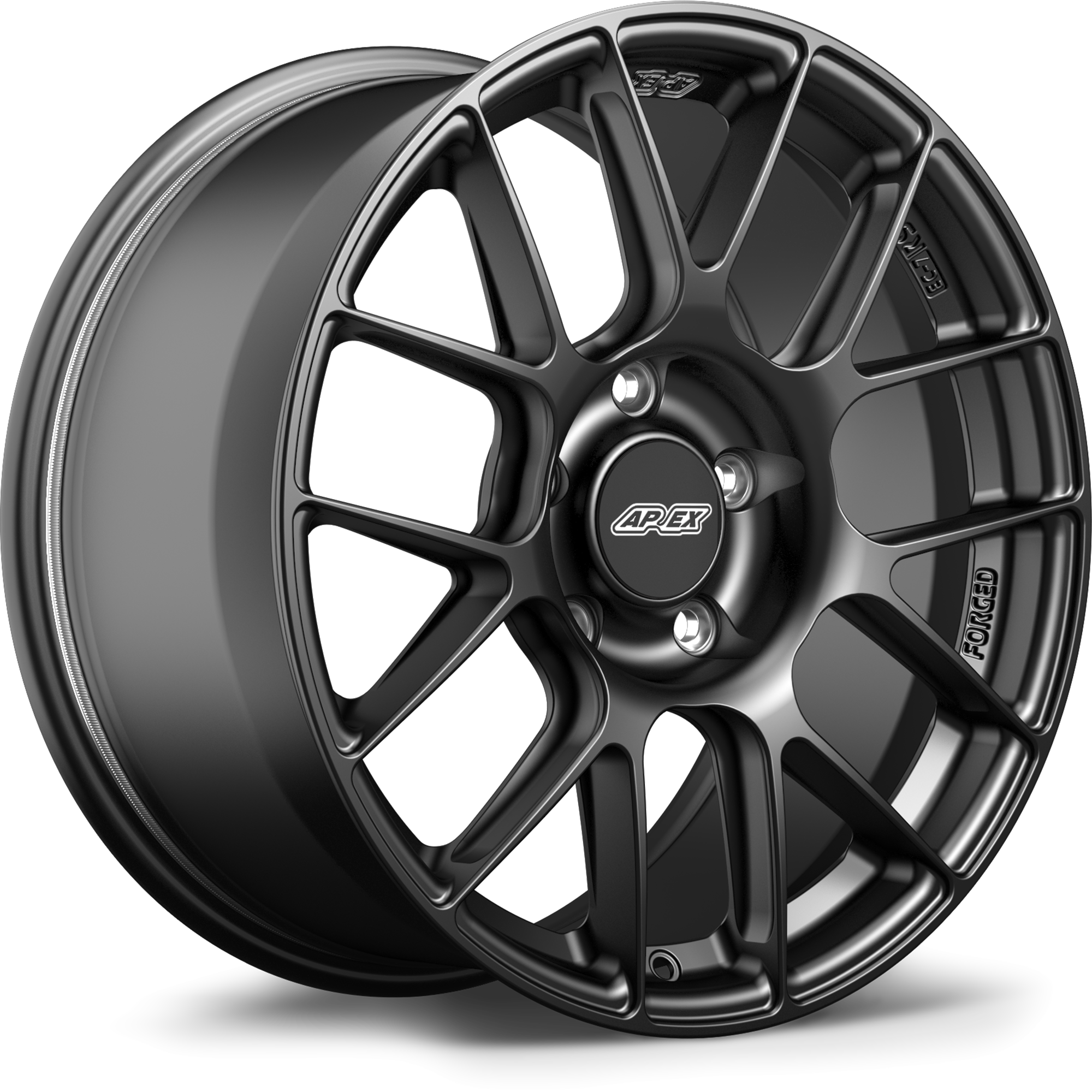 Apex EC-7RS Forged Alloy Wheel 18x9 ET46 5x130 Satin Black 71.6mm CB