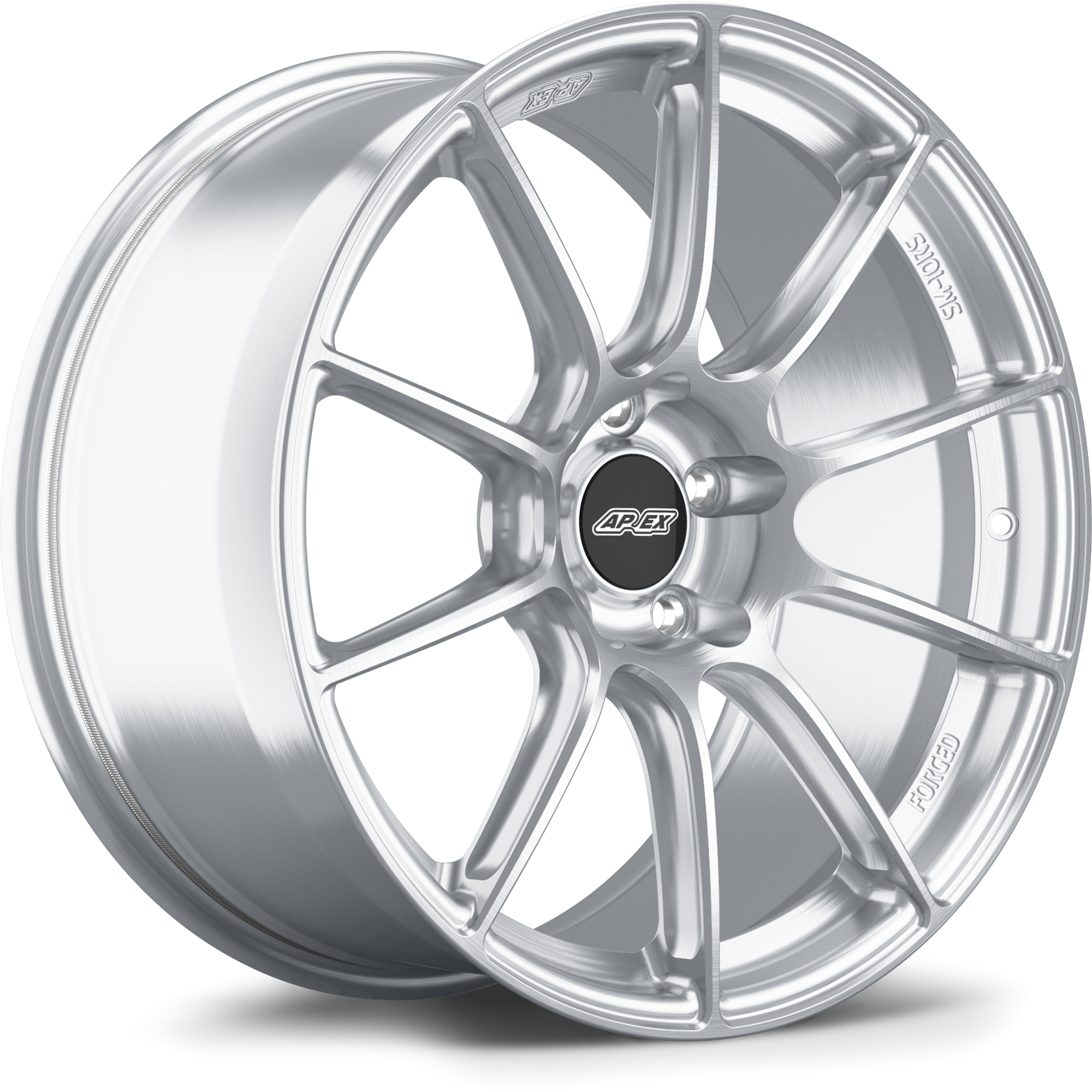 Apex SM-10RS Forged Alloy Wheel 19x9 ET25 5x112 Brushed Clear 66.6mm CB