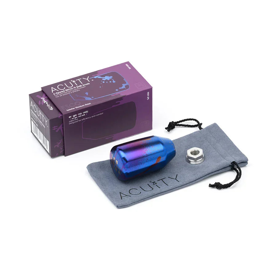 Acuity Esco-Ti Shift Knob In Splatter Titanium M10 X 1.5 Gear Knobs