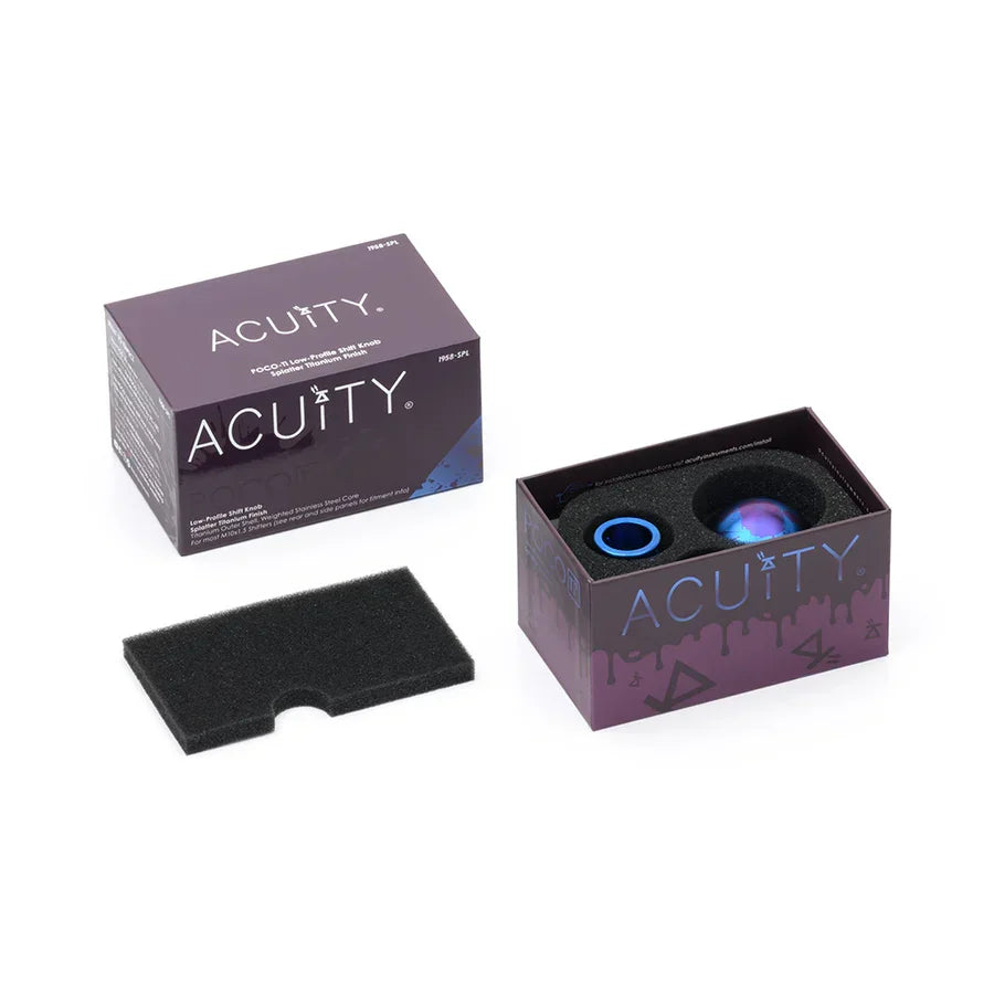 Acuity Poco-Ti Splatter Titanium Low Profile Shift Knob M10 X 1.5 Gear Knobs