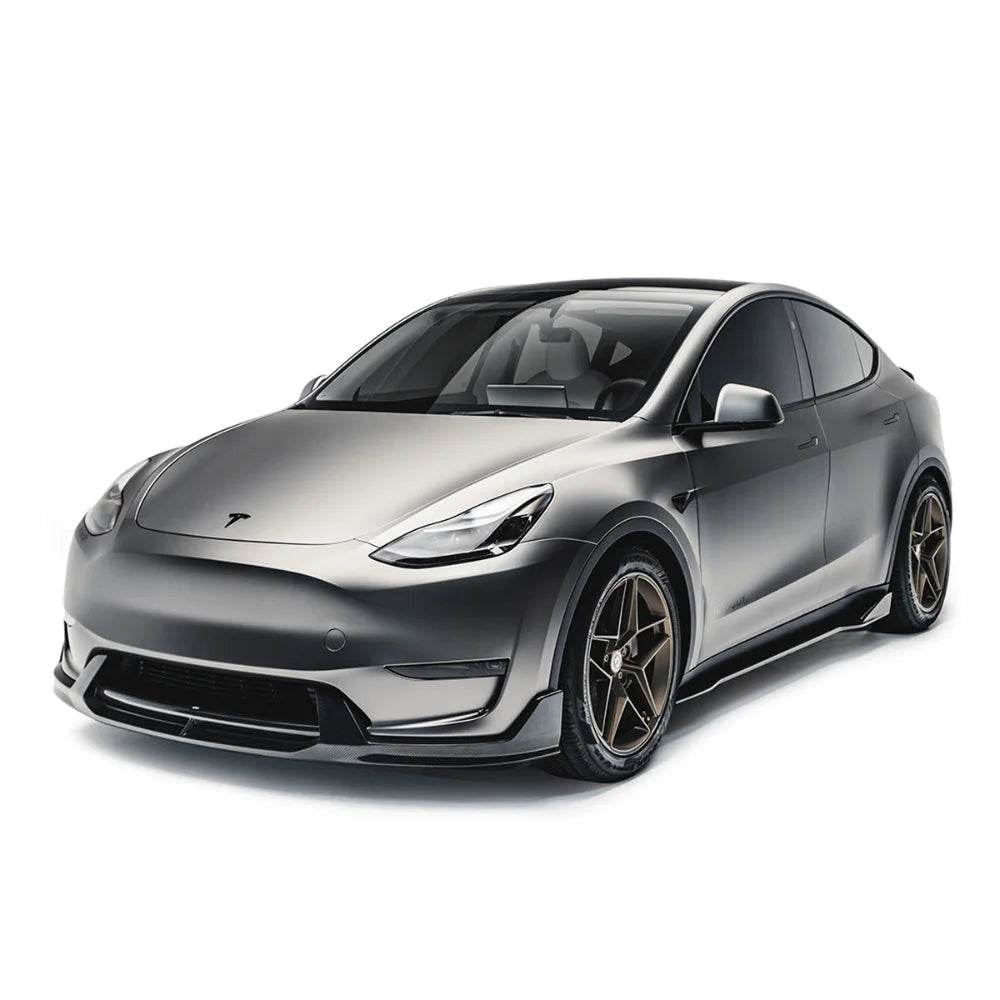 ADRO Carbon Fiber Front Lip V2 Tesla Model Y 19 + Splitters Skirts & Diffusers
